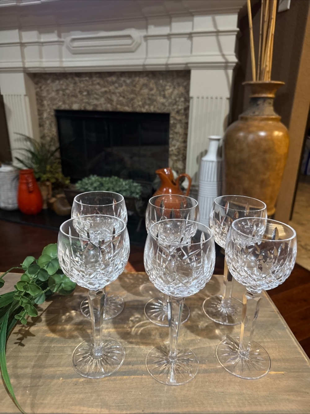Set-(6) Waterford Crystal Lismore 7 3/8” Hock Wine Glasses PRISTINE Discontinued